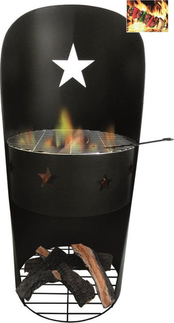 SenS-Line - Ralf BBQ Firepit - 50x50x115cm - Zwart