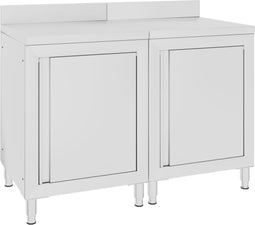 vidaXL - Werktafelkast - commercieel - 120x60x96 - cm - roestvrij - staal