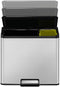 EKO Ecocasa III - Recycling Pedaalemmer - 20+9 Liter - Mat RVS