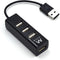 Ewent EW1123 - USB Hub 2.0 - 4 poorts - Zwart