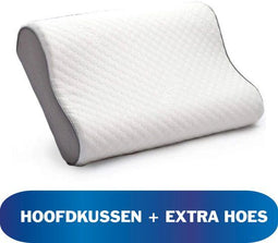 Sleeptight Ergonomisch Hoofdkussen Nekklachten + Extra hoes - Slaapkussen tegen Nek & Rugpijn – Anti
