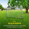 Dunlop Voetbaldoel - Voetbal Goal 300 x 90 x 200 cm - Snelle Montage - Metaal - Zwart/Wit