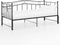 vidaXL - Slaapbankframe - uittrekbaar - metaal - zwart - 90x200 - cm