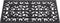 Hamat Antiek French Lily rubbermat zwart 75 x 45 cm