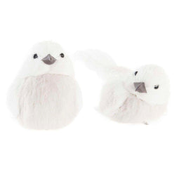 Kerstversiering DKD Home Decor Schuim Fågel Veer (10 x 6 x 8 cm) (2 Stuks)