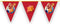 Vlaggenlijn Sinterklaas - Sinterklaas decoratie - Versiering - 10 meter - rood