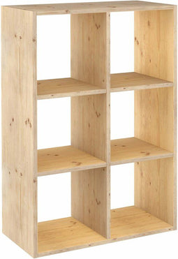 Astigarraga Houten Vakkenkast Open - 6 vakken kubuskast - PEFC grenen - 105x71cm