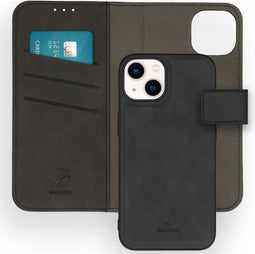 iMoshion Hoesje Geschikt voor iPhone 14 Hoesje Met Pasjeshouder - iMoshion Uitneembare 2-in-1 Luxe Bookcase - Zwart