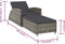 vidaXL - Ligbed - met - donkergrijs - kussen - poly - rattan - grijs
