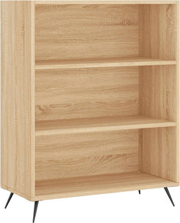 vidaXL - Boekenkast - 69,5x32,5x90 - cm - bewerkt - hout - sonoma - eikenkleurig