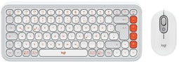 Logitech POP Icons Combo - Toetsenbord en Muis - Draadloos Bluetooth - Qwerty Engels int. - Wit/Oranje