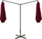 vidaXL - Parasol - dubbel - met - stalen - paal - 600 - cm - bordeauxrood