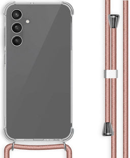 iMoshion Hoesje Geschikt voor Samsung Galaxy A25 Hoesje Met Koord - iMoshion Backcover met koord - Rosé Goud