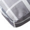 vidaXL - Palletkussen - 80x80x12 - cm - stof - ruitpatroon - grijs
