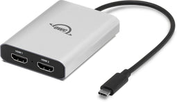 OWC USB-C naar Dual HDMI 4K Display Adapter - Geschikt voor M1/M2/M3/M4 Macs en PC - Zilver