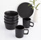 Deleca Koffiekopjes Set van 6 - Koffiemokken met Oor - Koffie Kopjes / Mok - Massief Aardewerk - Mat