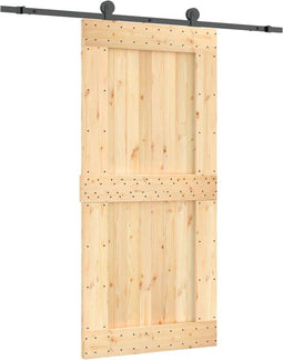 vidaXL - Schuifdeur - met - beslag - 95x210 - cm - massief - grenenhout