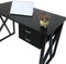 Bureau computer tafel Stoer - sidetable - industrieel modern - metaal met hout - zwart