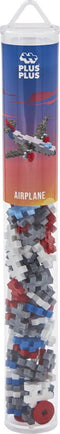 Plus-Plus Tube Vliegtuig - Bouwset 100 delig - Creatief constructiespeelgoed - Blauw (100 stuks)