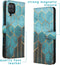iMoshion Hoesje Geschikt voor Samsung Galaxy A12 Hoesje Met Pasjeshouder - iMoshion Design Softcase Bookcase - Goud / Meerkleurig / Groen / Green Honeycomb