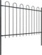 vidaXL - Tuinhek - met - ronde - bovenkant - 5,1x1,2 - m - staal - zwart