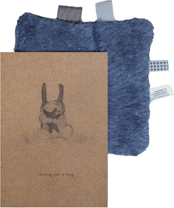 Kraamcadeau Knuffeldoekje met Kaart - Geschenkset met speendoekje - Baby Geboortecadeau Blue Nights - Blauw - Snoozebaby