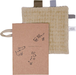 Kraamcadeau Knuffeldoekje met Kaart - Geschenkset met speendoekje - Baby Geboortecadeau Desert Sand - Bruin - Snoozebaby