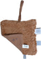 Kraamcadeau Knuffeldoekje met Kaart - Geschenkset met speendoekje - Baby Geboortecadeau Toffee Brown - Bruin - Snoozebaby