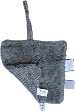 Kraamcadeau Knuffeldoekje met Kaart - Geschenkset met speendoekje - Baby Geboortecadeau Storm Grey - Grijs - Snoozebaby