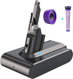 Krachtige 21,6 V 6000 mAh Vervangende Accu geschikt voor Dyson V7 Series - Inclusief Voor- en Nafilt