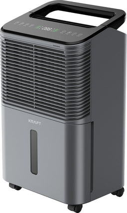 KRAFT Luchtontvochtiger - 16L per dag - Was-droog Functie - Ontvochtiger voor Slaapkamer, Badkamer, Woonkamer - Dehumidifier - Antraciet