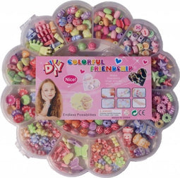 Kralen 80 gram pastel bloem doosje