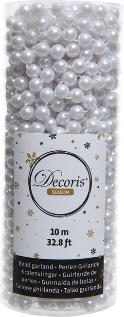 Kralenketting plastic 8mmx10m winterwit