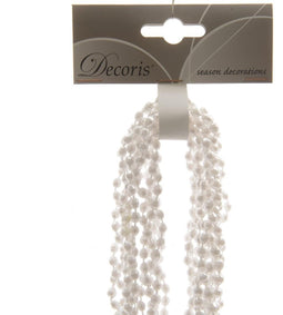 Kralenketting plastic diamant 270cm winterwit
