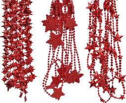 Kralenketting plc ster kerstrood assorti