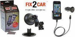 Kram 60203 Fix2Car Actieve Houder Met Zuignap Apple iPhone 5 Incl. Car charger & Griffin Data Cable