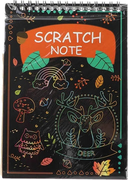 Krasblok 10 pagina's - Regenboog kleuren - 14 x 20 cm