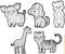 Kraskunst Stickers - Dieren, 6dlg.