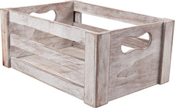 Krat - Hout - 29.5x20x12.5cm - whitewash - 1 stuks