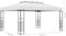 vidaXL - Prieel - met - LED-lichtslinger - 4x3x2,7 - m - wit