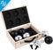 Engelhart Jeu de Boules - Luxe set - 6 metalen ballen - Zwart/Grijs