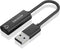 Aisens A106-0770 - USB-A naar 3.5mm Kabel - 0,1 m - Zwart