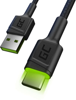 Green Cell KABGC06 - USB-C Kabel - Snel opladen Quick Charge 3.0 - Zwart 120cm