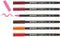 edding 4200 - Porselein stiften - Flexibele penseelpunt 1-4mm - Set van 6 stiften