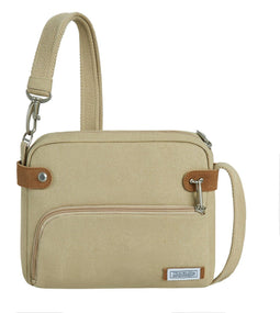 Travelon Heritage - Anti-diefstal Crossbody Tas - RFID en Slash-bestendige band - Natural