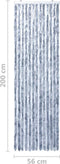 vidaXL - Vliegengordijn - 56x200 - cm - chenille - zilverkleurig