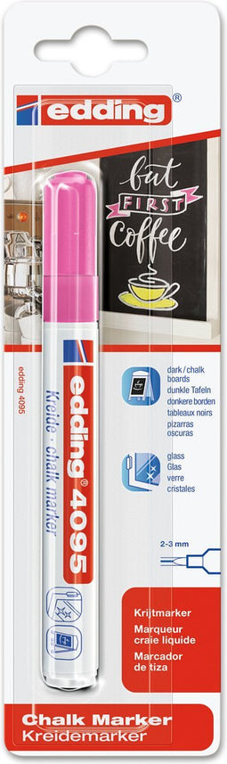 Krijtstift edding 4095 rond neon roze 2-3mm blister | Blister a 1 stuk