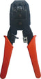 Krimptang voor RJ45, RJ12, RJ11 en RJ10 connectoren - metaal / rood/zwart