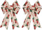 Krist+ kerstboomversiering strik - creme/rood print - 15 x 25 cm - kerststrikken