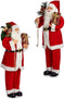 Krist+ Kerstman decoratie pop - 44 x 30 x 110 cm - polyester - staand - kerst figuur/beeld